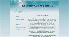 Desktop Screenshot of lefrancchiropractic.com