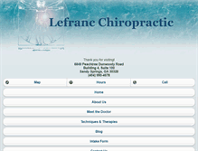 Tablet Screenshot of lefrancchiropractic.com